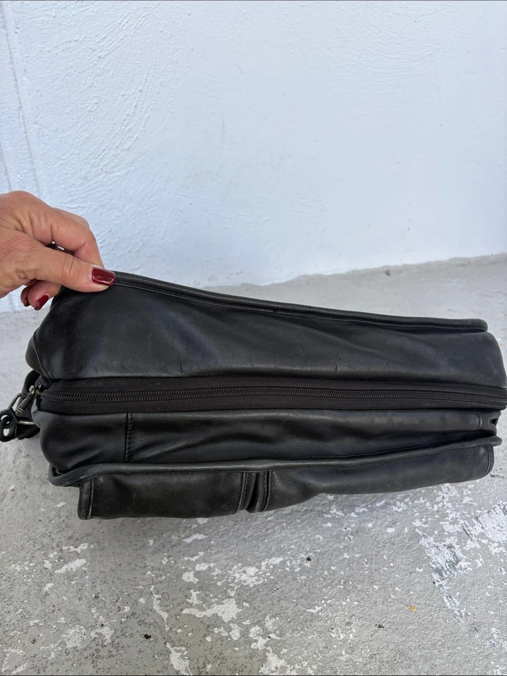 Tumi Alpha Napa leather expandable briefcase